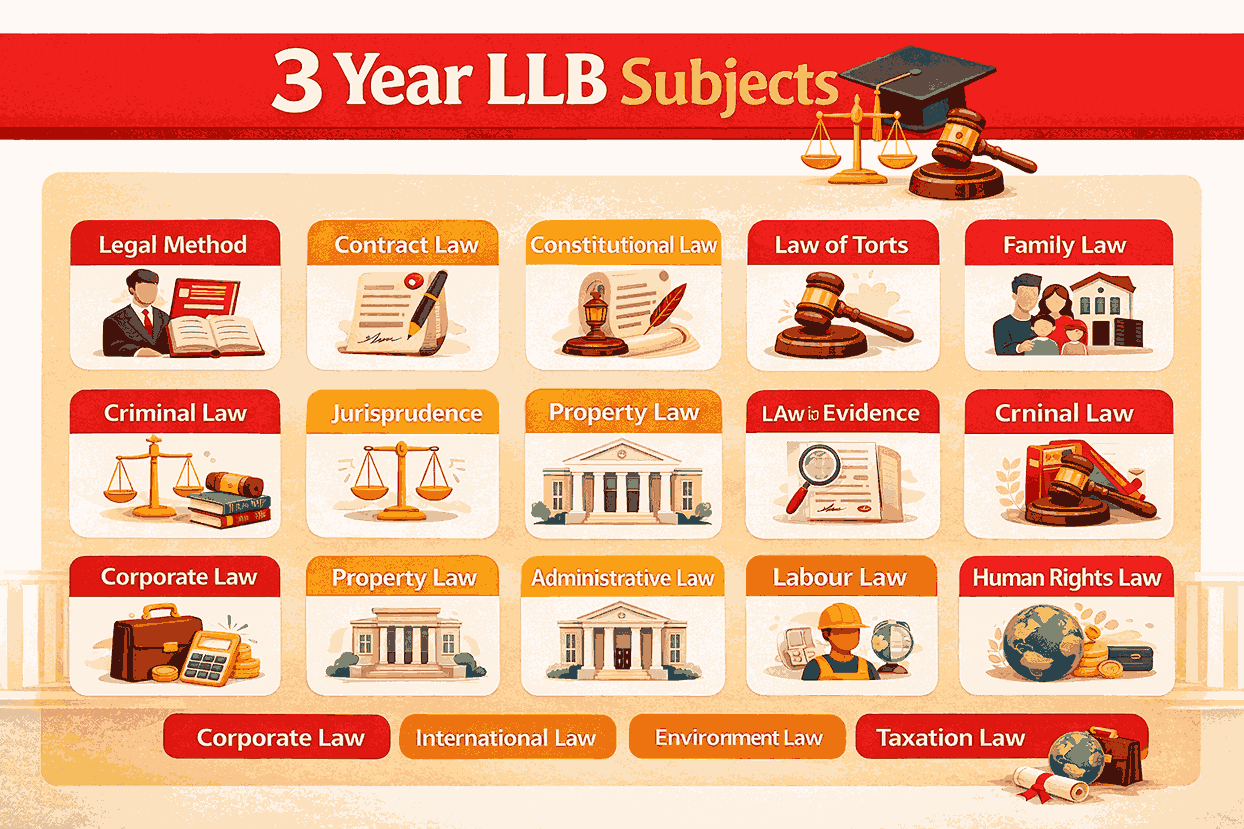 3 Year LLB Subjects”