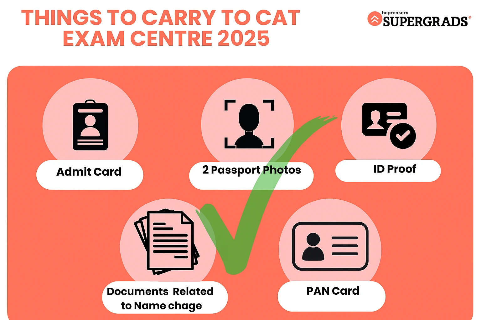  Things to carry to cat exam centre
