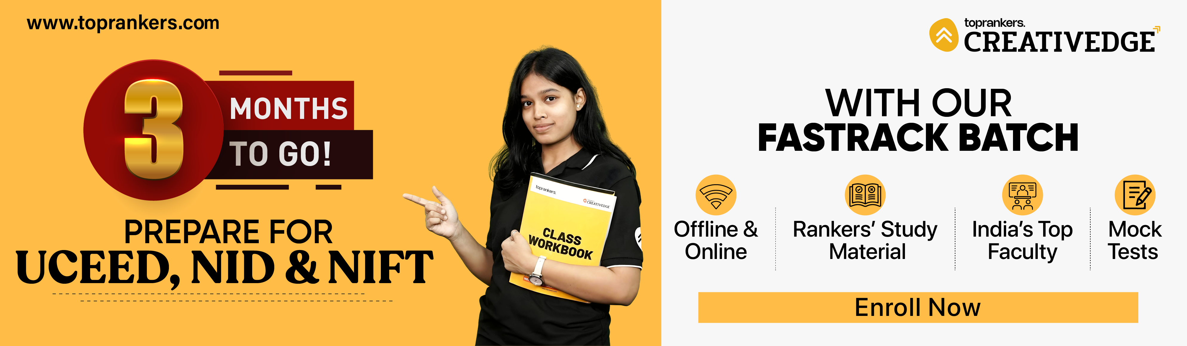 NID, NIFT & UCEED Fastrack Crash Course Batch CreativEdge