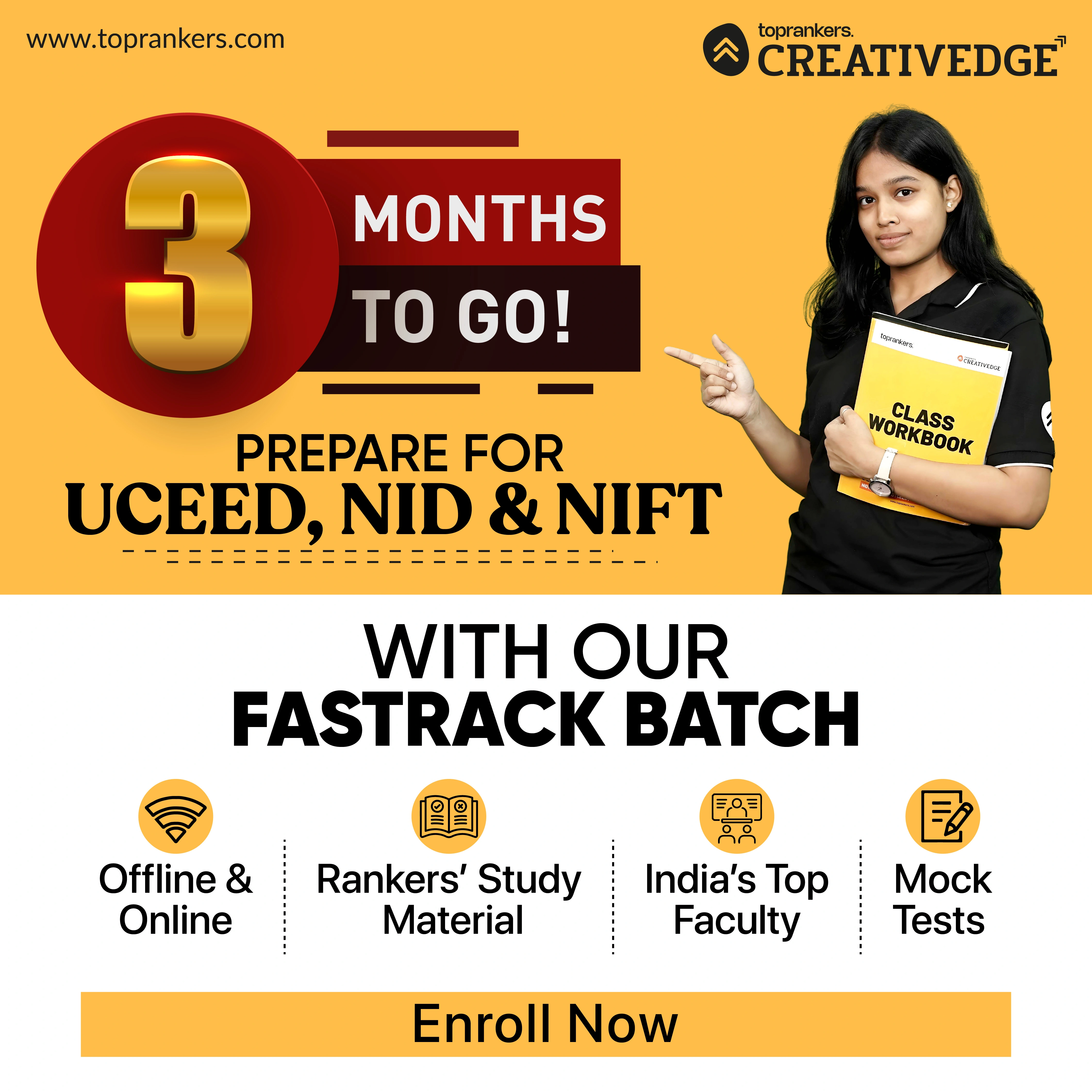 NID, NIFT & UCEED Fastrack Crash Course Batch CreativEdge