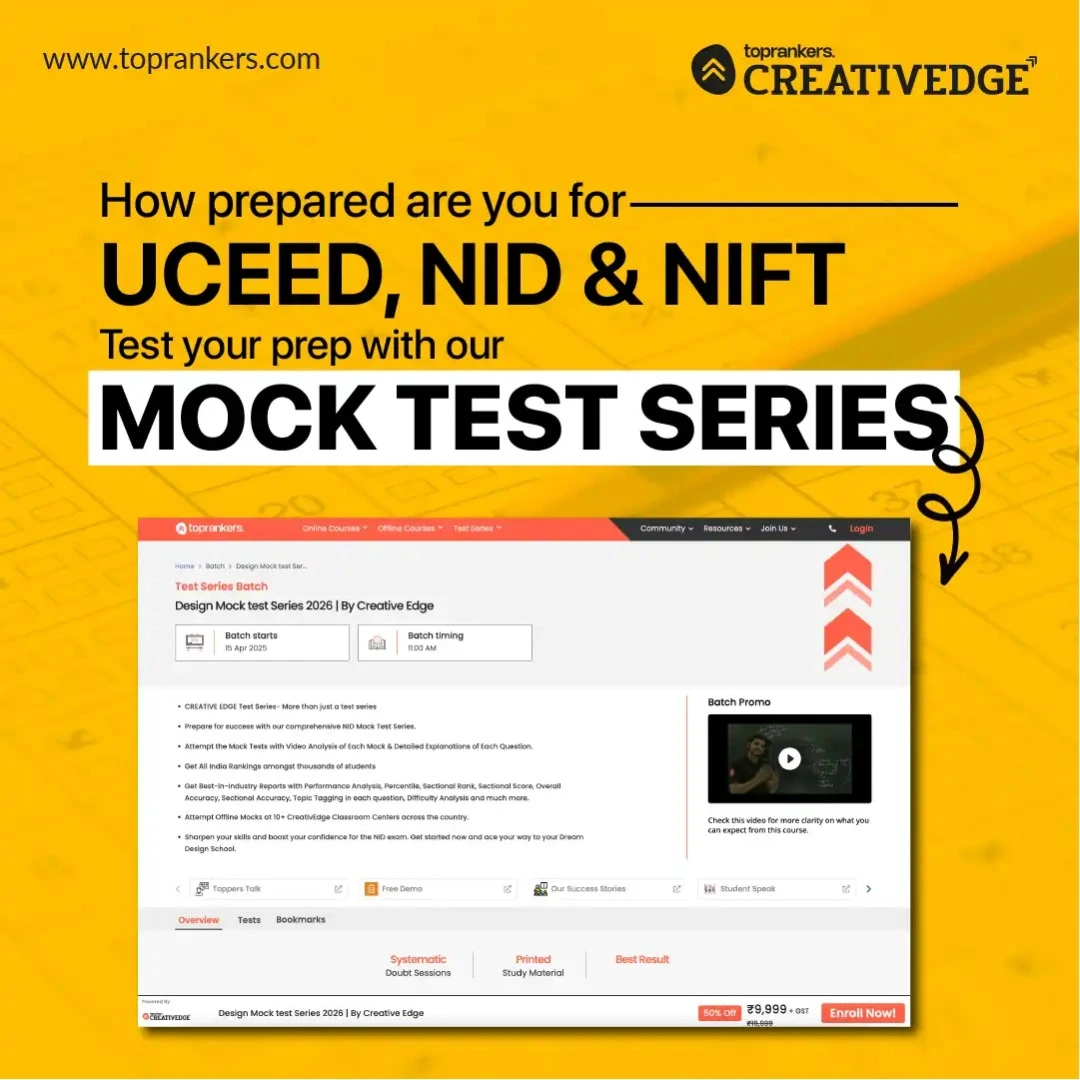  NID, NIFT and UCEED Mock Tests 