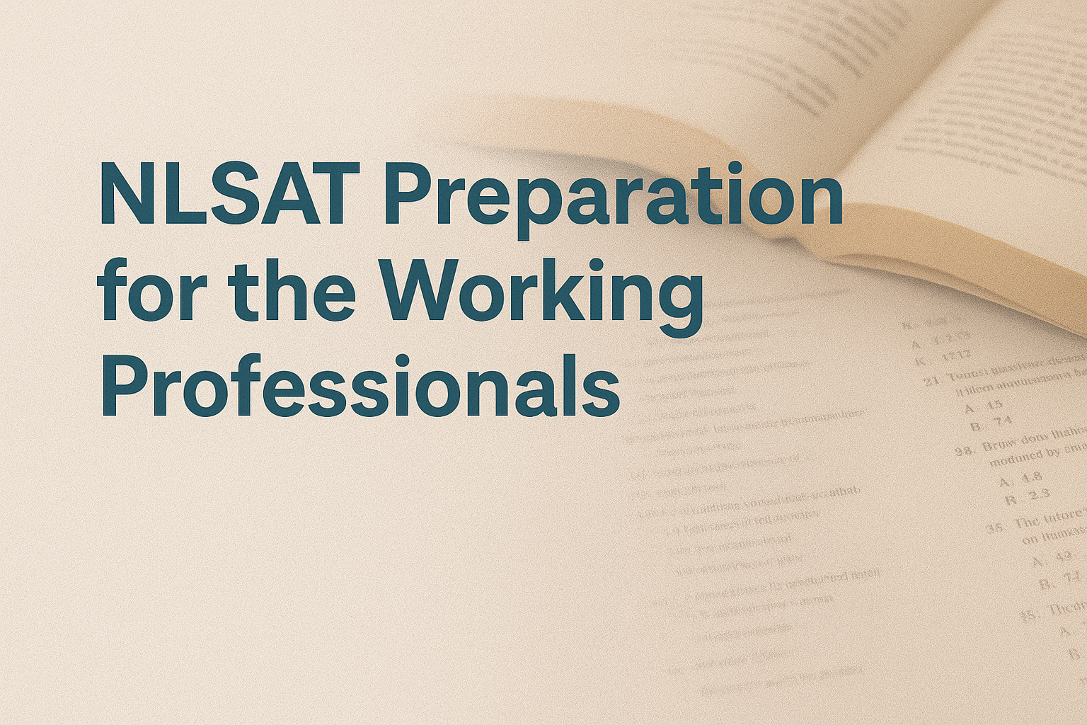 NLSAT Preparation for Working Professionals