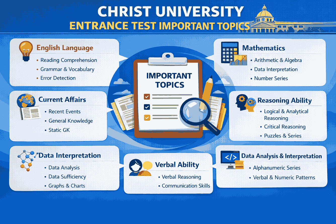  Christ University Entrance Test Important Topics”