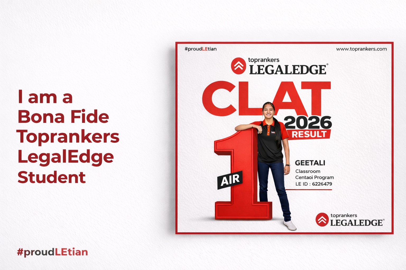 CLAT 2026 AIR 1 Geetali”