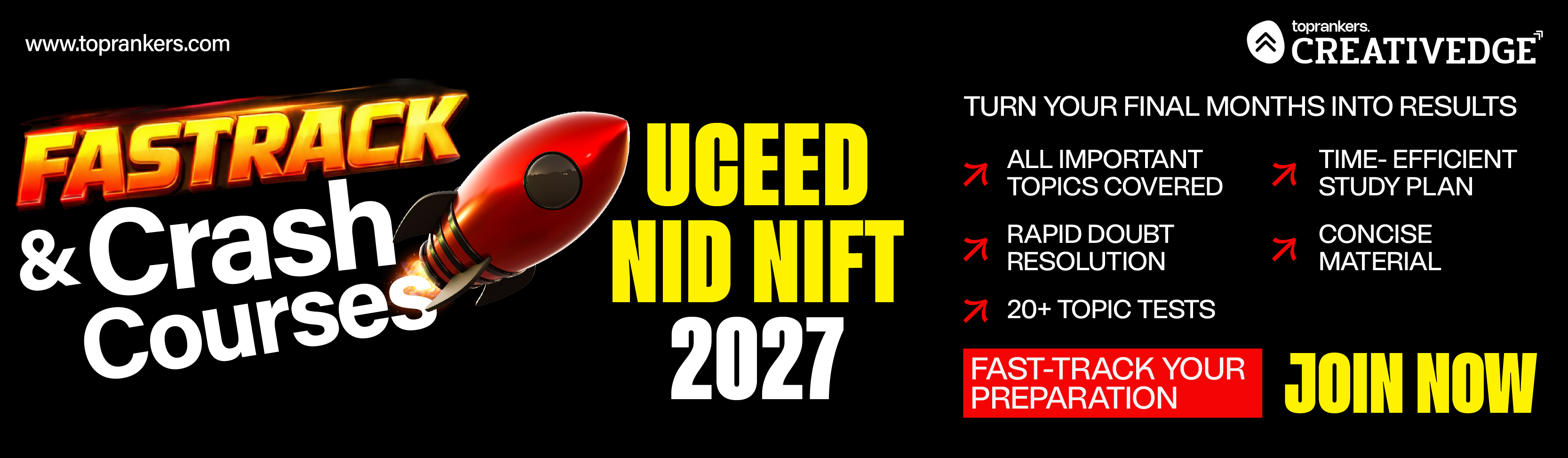 NID, UCEED, NIFT Crash Courses for 2027