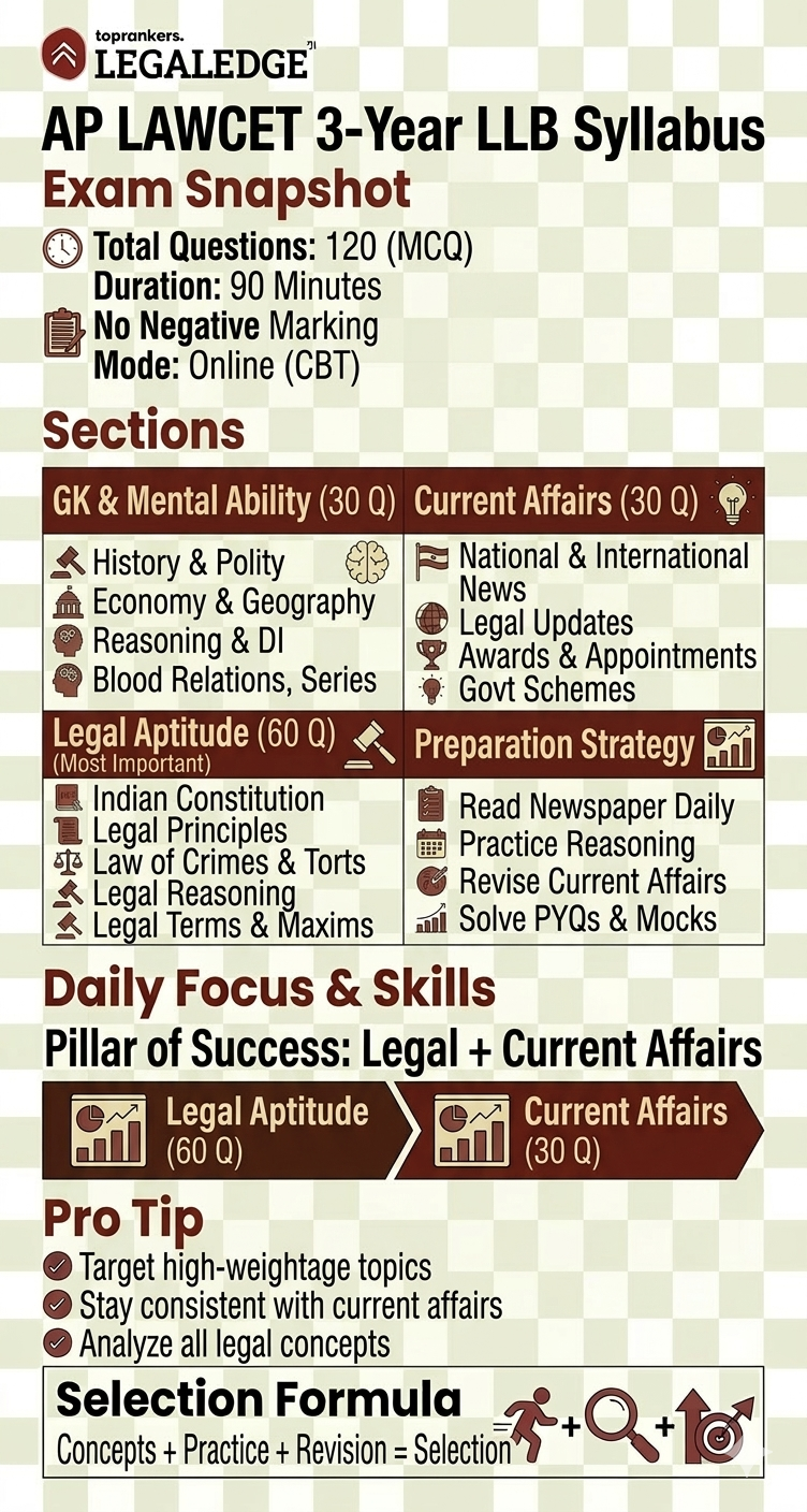 AP LAWCET 3 Year LLB Syllabus