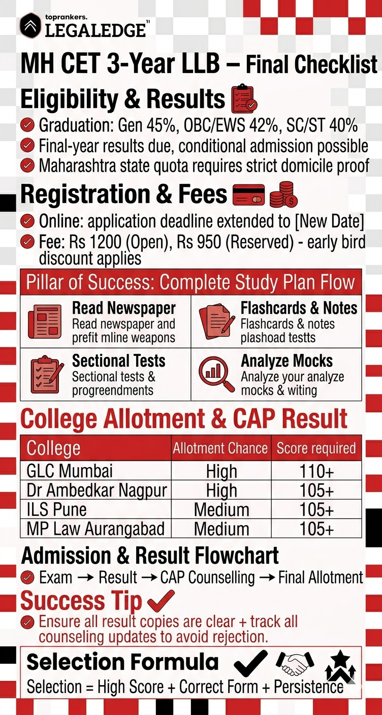 MH CET 3 Year LLB Registration
