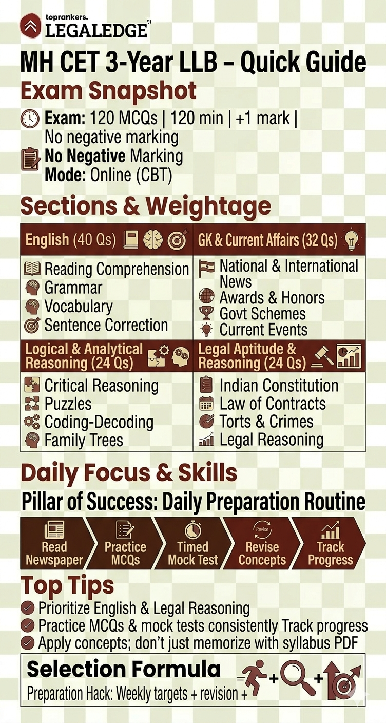 MH CET 3 Year LLB syllabus”