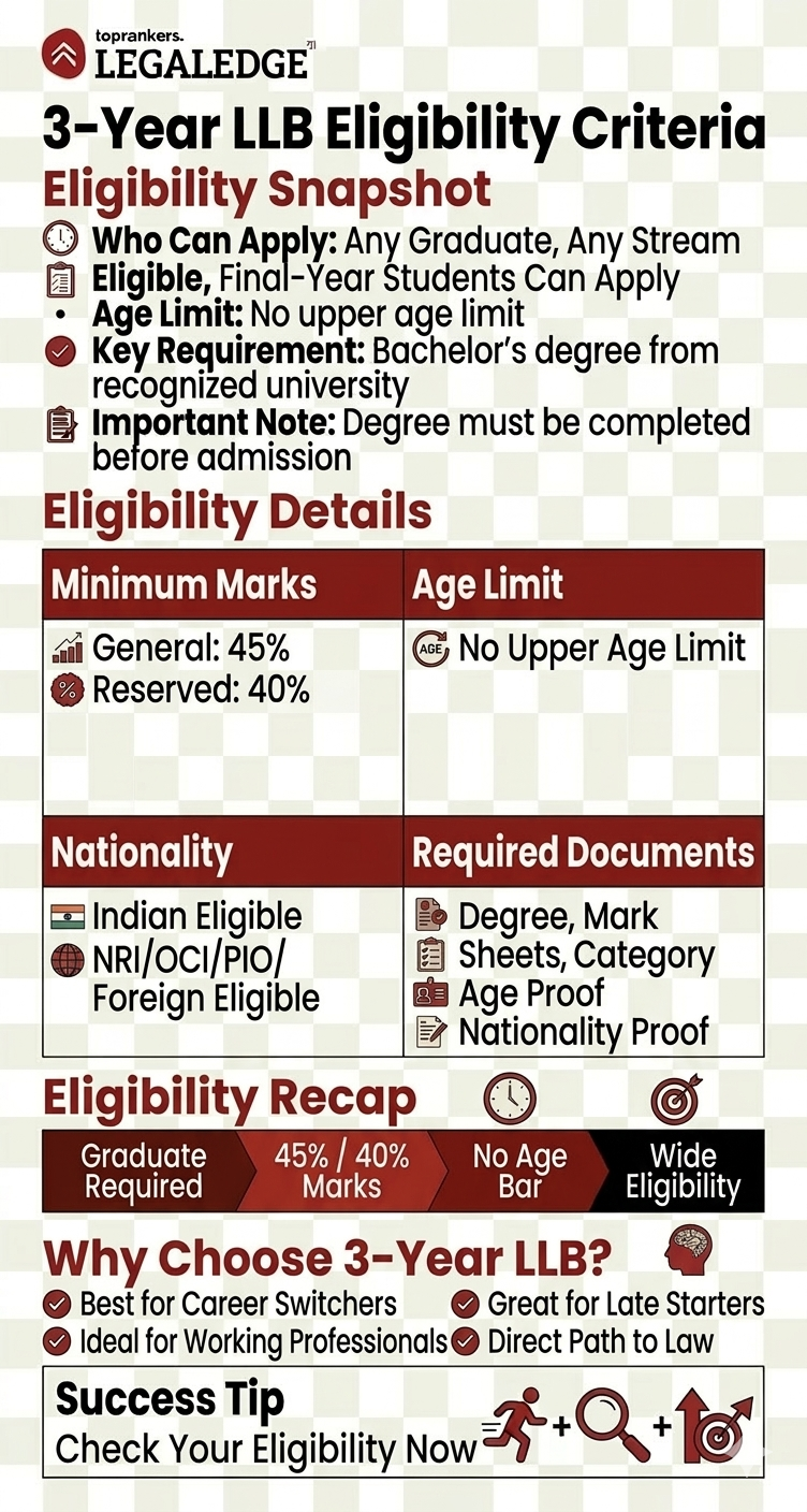 3 Year LLB Elibilility