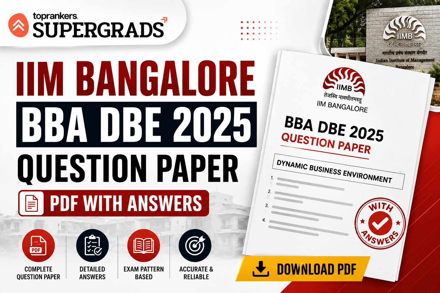 IIM Bangalore BBA DBE 2025 Question Paper