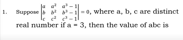 Matrices and Determinants Questions for IPMAT