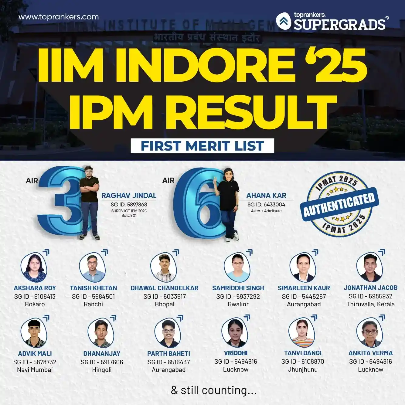 ipmat toppers interview