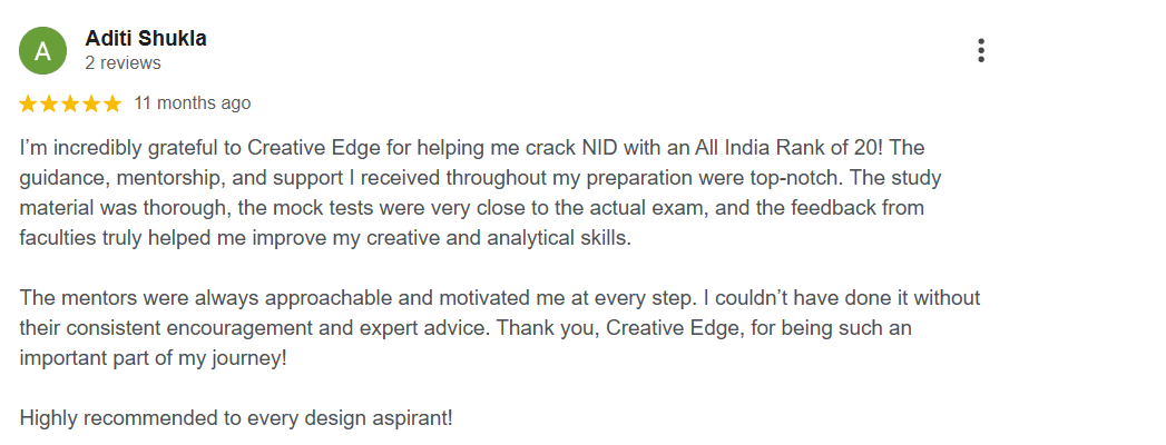 Creative Edge Coaching Real Student Review on Faculties