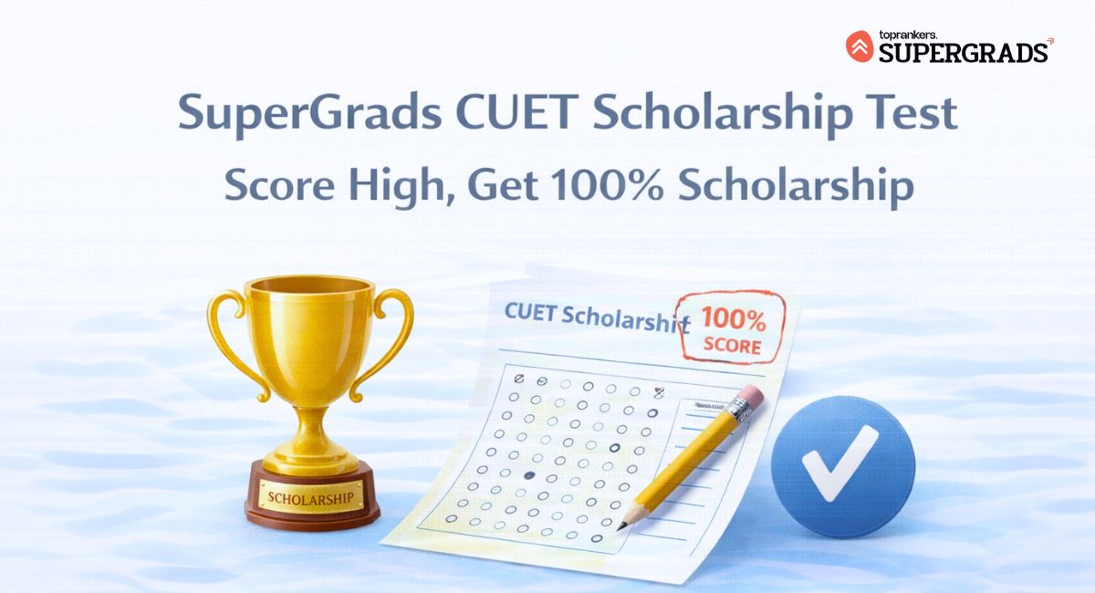 supergrads cuet scholarship test score high get 100 scholarship
