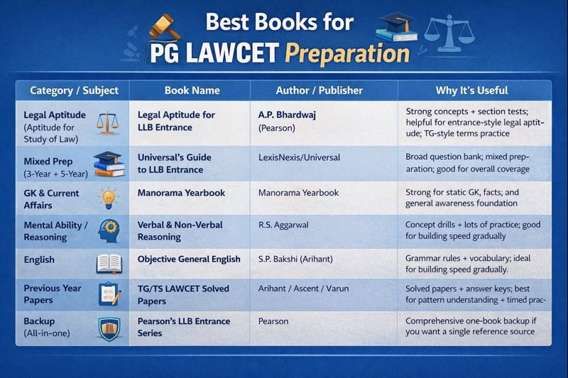 TG LAWCET Books”